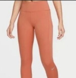 Rust Orange High-Waisted Leggings NIKE NEW